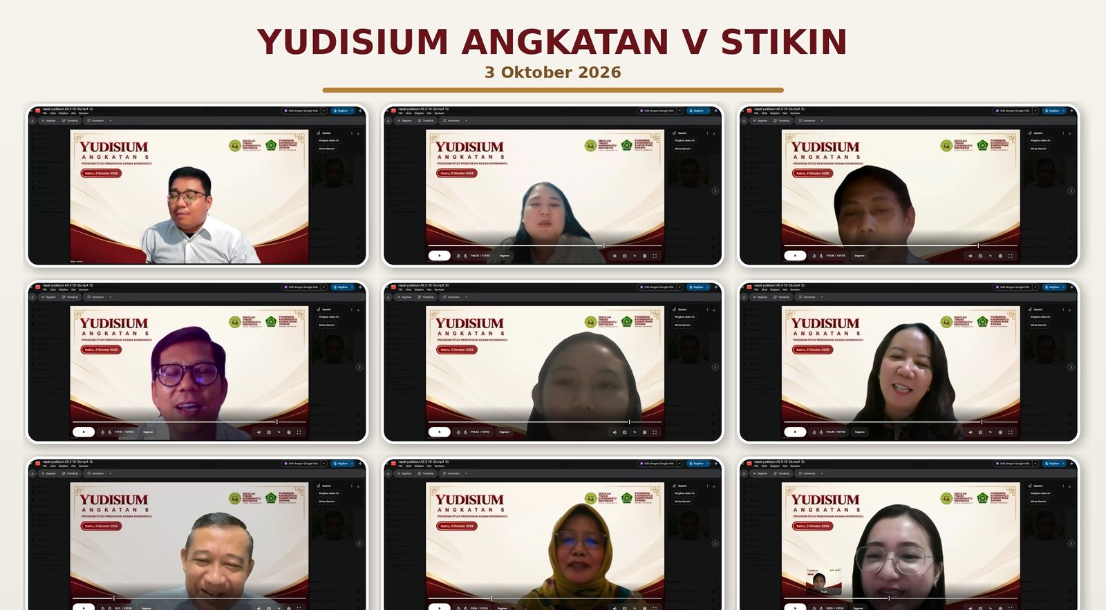 STIKIN Gelar Yudisium Angkatan ke-5 Program Studi Pendidikan Agama Khonghucu di Purwokerto