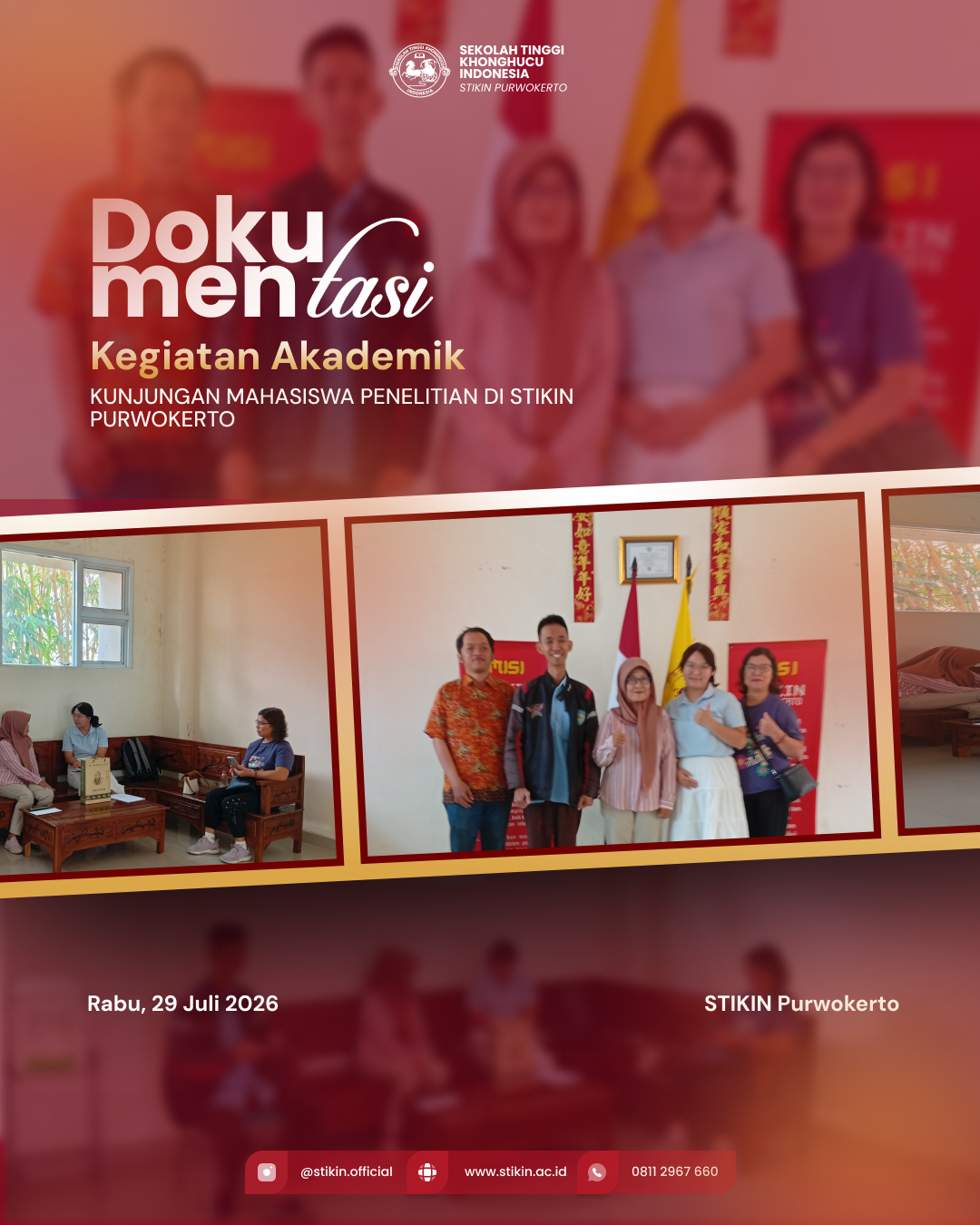 Kunjungan Mahasiswa Penelitian di STIKIN Purwokerto
